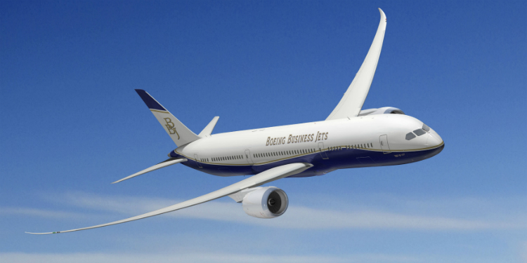 Boeing BBJ 787 global long-range business jet.