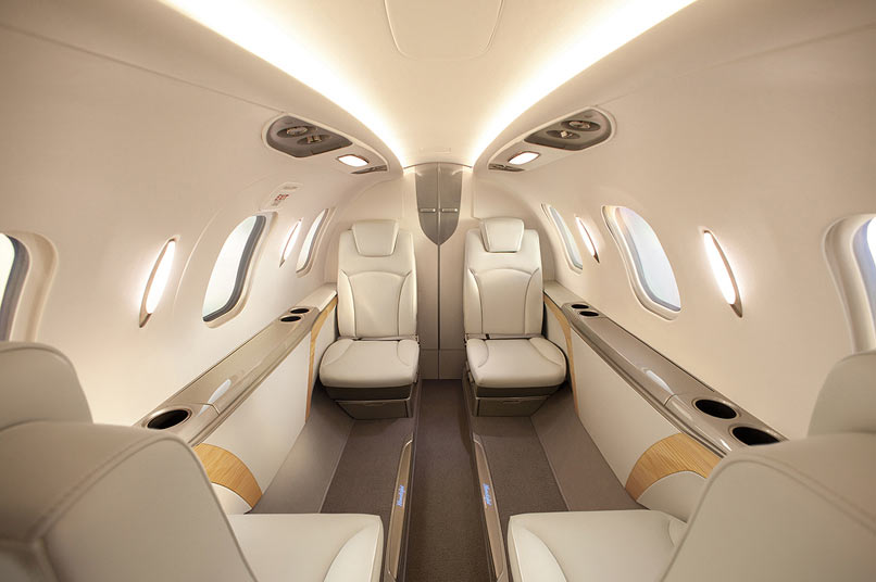 Interior cabin of the HondaJet Elite business jet (Photo: Honda)